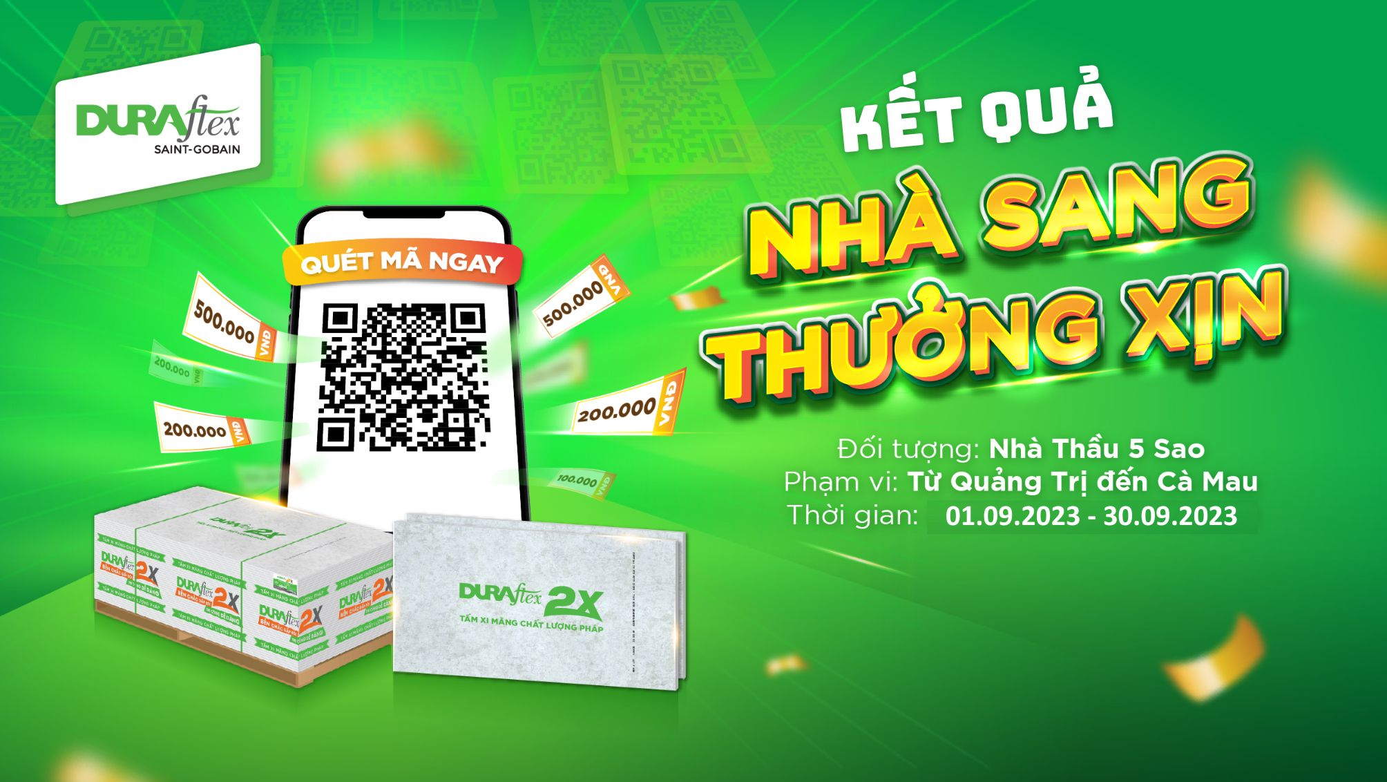 Kết quả CTKM nhà sang thưởng xịn miền Nam tháng 09/2023